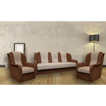 Sedací souprava Nábytek PEGAS s.r.o. Sedací souprava Ušák 3f+1+1 Aston hnědá K