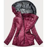 Dámská prošívaná bunda v bordó barvě (BR0121) odstíny červené 52