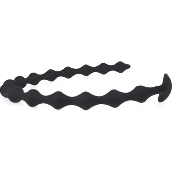 Slave4master Deepgasm, černé anální kuličky 57,7 x 1,1–2,4 cm