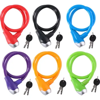 Zámek na kolo Spirálový zámek na kolo DUNLOP 1,2x65 cm Vyber barvu :: Červená