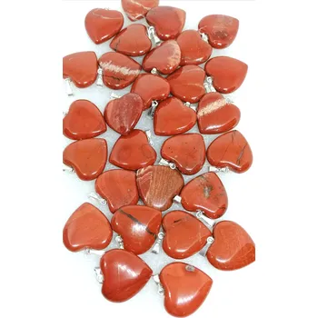 Přívěsek Jaspis červený přívěsek srdíčko 2 cm – kámen vitality a ochrany (20 mm)
