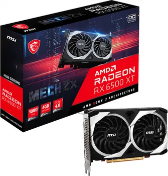MSI Radeon RX 6500 XT MECH 2X 4G OC 4 GB Grafická karta MSI Radeon RX 6500 XT MECH 2X 4G OC 4 GB