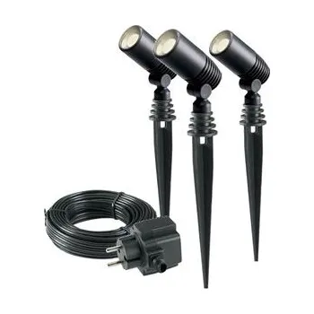 Bodové svítidlo ALDER SET 3x LED spotové světlo ALDER 2W + trafo 10W + kabel 8m