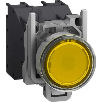 Stavebniny SCHN XB4BP583BM5GEX Ovládač stiskací prosvětlený, 24..240V, se Žlutou krytkou