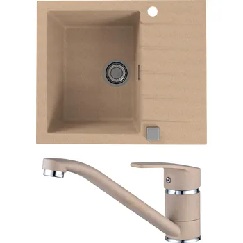 Granitový dřez Set Alveus (dřez Cadit 10 Beige 55 + baterie Nina Beige 55) SETA22001