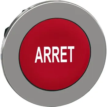 vypínač a zásuvka SCHN ZB4FA433 Ovládací hlavice stiskací se symbolem, zapuštěná montáž, Rudá