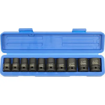 Gola hlavice Condor hlavice nástrčné 1/2", 6ti hran 10 - 24 mm, tvrzené, sada 10 dílů - 100-00948