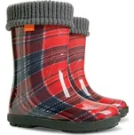 Dětské holínky Demar - HAWAI LUX PRINT AD 0048 - červená kostka Barva: Červená, Velikost: 30-31