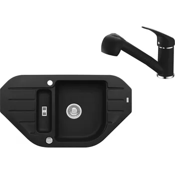 Granitový dřez Alveus Niagara 60 Black 91 + baterie AM 20 Black 91