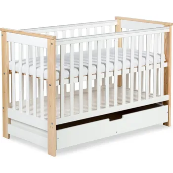 Dětská postýlka Klups Iwo se šuplíkem a zábranou 120 x 60 cm