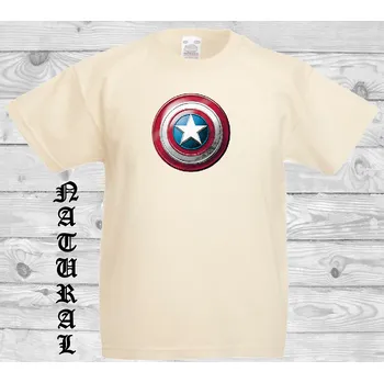 Chlapecké tričko detske-levne-bavlnene-tricko-potisk-stit-kapitan-Amerika Barva: Natural - přírodní, velikost: 152