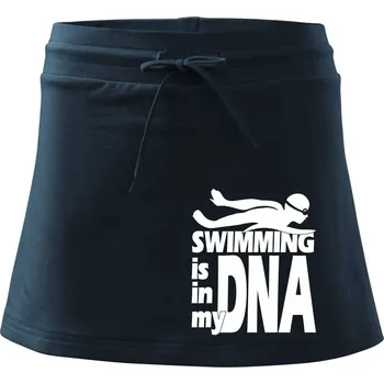 Dámské oblečení Swimming is in my DNA - Sportovní sukně - two in one - L ( Námořní modrá (velmi tmavá - téměř černá) )