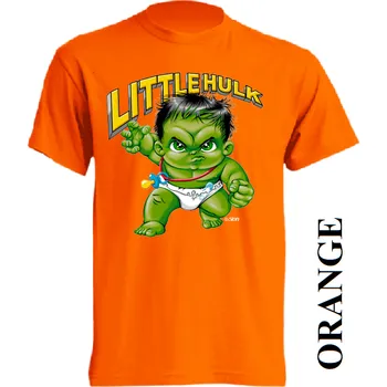 Chlapecké tričko detske-levne-bavlnene-tricko-potisk-Hulk Barva: Orange - oranžová, velikost: 140