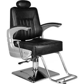 Kadeřnické křeslo HAIR SYSTEM BARBER CHAIR CHAIR SM182 ČERNÁ