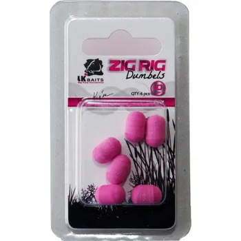 LK Baits pěnové dumbells Zig Rig Dumbells Pop-Up 10mm Barva: Růžová