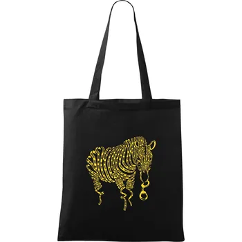 Nákupní taška Nature of Crime zebra - Taška bavlněná - 42 x 38 cm ( Černá )