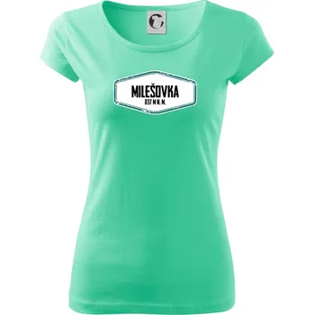 Dámské tričko Hora Milešovka - Dámské triko Pure - S ( Mátová )