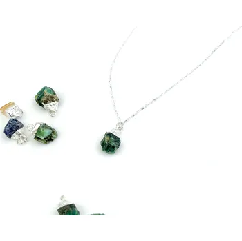 Náhrdelník Stříbrný náhrdelník se surovým Sillimanitem Délka řetízku: 46cm, Typ řetízku: Cable ( jednoduchý )