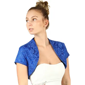 Glara Krajkové dámské bolerko s krátkým rukávem 517628