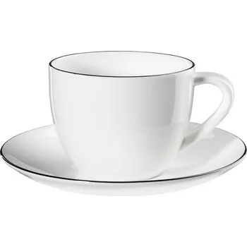 ASA Selection Šálek na cappucino s podšálkem Á TABLE NOIRE 250 ml bílá