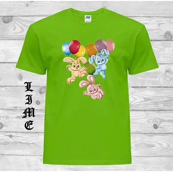 detske-levne-bavlnene-tricko-potisk-kralicci-balonky Barva: Lime - limetková, velikost: 152