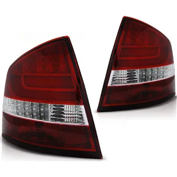 Zadní světlomet Tuning Tec Zadní světla Škoda Fabia II SEDAN 2004-2012 červeno-bílé LED BAR