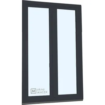 Vchodové dveře Plastové balkonové dveře - KNIPPING 70 AD, 1200x2200 mm, O+OS klapačka, antracit Otevírání: levé, Barva, imitace: antracit/bílá (jednostranně), Provedení: jednostranná klika + madýlko + PVC rám + příslušenství a montážní materiál zdarma