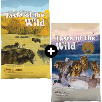Krmivo pro psa MOJE COMBO TOW (Taste of the Wild): High Prairie 12,2 kg + Wetlands 12,2 kg
