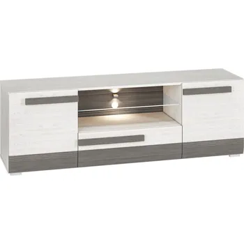 Televizní stolek Televizní stolek 2D LANTANA borovice sněžná/šedá