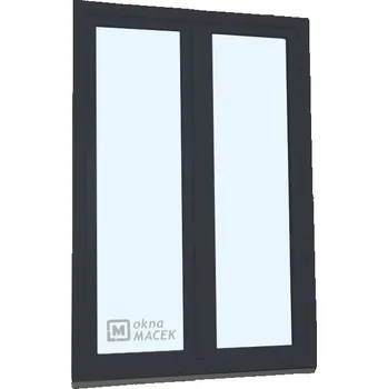 Vchodové dveře Plastové balkonové dveře - KNIPPING 70 AD, 1200x2000 mm, O+OS klapačka, antracit Otevírání: levé, Barva, imitace: antracit/bílá (jednostranně), Provedení: jednostranná klika + madýlko + PVC rám + příslušenství a montážní materiál zdarma