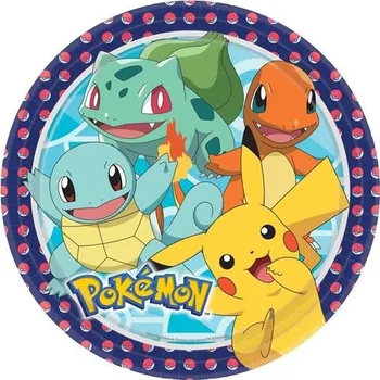 Party nádobí Amscan Papírové talíře Pokemon 23 cm 8 ks