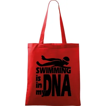 Swimming is in my DNA - Taška bavlněná - 42 x 38 cm ( Červená )