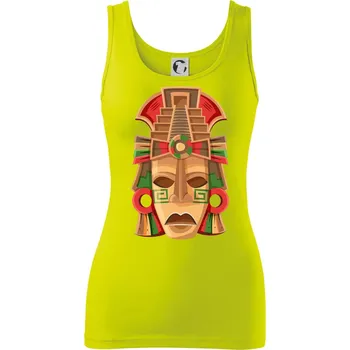 Dámské tričko Mayové maska červené uši - Dámské tílko - XS ( Limetková )