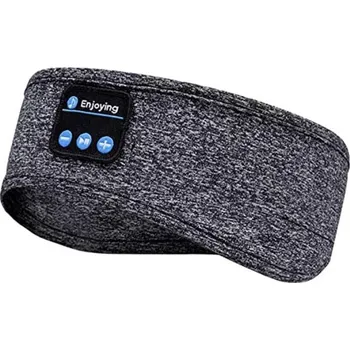 Sportovní čelenka Sportovní čelenka s bezdrátovými sluchátky Šedá