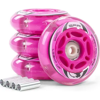 Kolečko k in-line bruslím SFR - Light Up Inline Wheels - 64, 70, 72 mm - Pink Průměr koleček: 64 mm