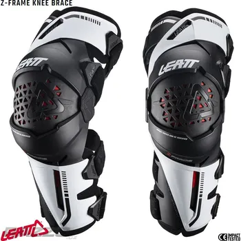Motocyklový chránič kolene a holeně Ortézy na kolena LEATT Z-Frame Knee Brace White 2025 L