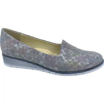 Dámské polobotky Dámské kožené mokasíny Kira 3124 šedé Velikost: 41 (EU)