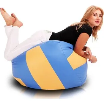 Sedací pytel Sedací vak míč volleyball ekokůže 290l TiaHome Olivová zelená