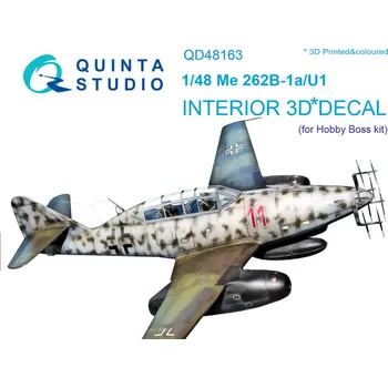 Plastikový model Quinta studio 1/48 Me 262B-1a/U1 3D-Print&col.Interior (HOBBYB)