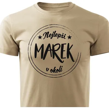 Pánské tričko Pánské tričko Nejlepší Marek v okolí Barva: Tyrkysová, Velikost: XXXL