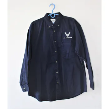 Pánská košile Košile US SIERRA PACIFIC s dlouhým rukávem, s výšivkou AIR FORCE - tmavě modrá Velikost: M