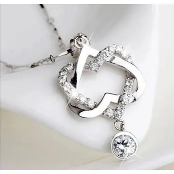 Souprava šperků Řetízek s přívěskem spojená srdce (Řetízek s přívěskem)