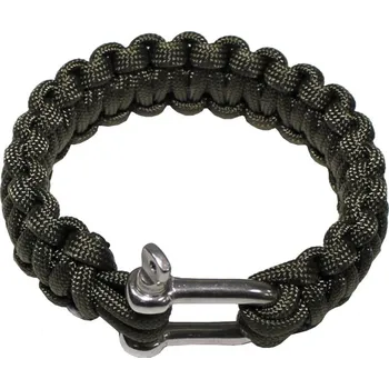 Náramek Paracord náramek MFH olive kovové zapínání - XL