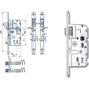 Nábytkové kování HOBES Zámek K 220 L ZNbal.1.