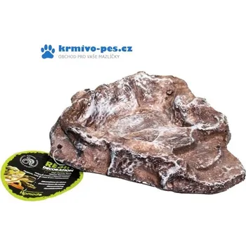 Miska terarijní terasovitá hnědá S Komodo 18x15,5x4cm