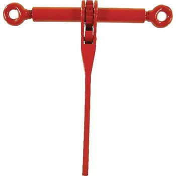 Upínací popruh Řehtačkový zátěžový napínák s 2 oky 13mm tř. 8 (KP-RSOE13) (Ráčnový napínač s oky, bez háků, s pojistkou. S pojistkou proti vyšroubování, hák pro zabezpečení nákladu. Třída jakosti 8, podle DIN / EN 12195-3. Na obou stranách očka, bez háků. Délka páky 340