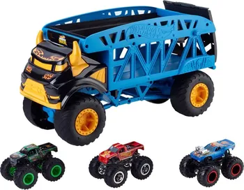 Mattel Hot Wheels Monster Trucks přeprava trucků a 3 ks aut