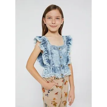 Dívčí tričko dívčí džínová letní halenka Mayoral 6124-81 velikost 152