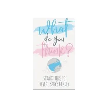 Party dekorace Stírací kartičky Gender reveal - pro odhalení pohlaví miminka - kluk - 10 ks