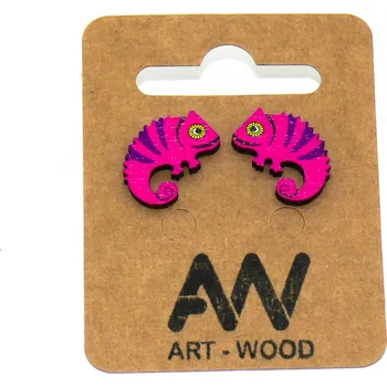 Náušnice art-wood.cz Náušnice - růžový chameleon